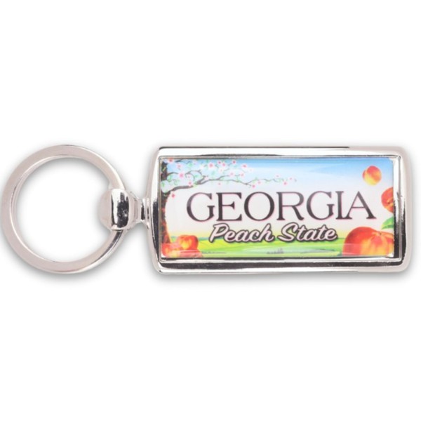 Westmon Works Georgia Keychain Metal Key Ring with Peach State