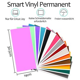 Smart Vinyl Permanent Cricut Joy Film: 14cm*30.5cm vinyl Film plotter set for laptops, phones, walls and more Transfer Film Plotter Film 36 Packs