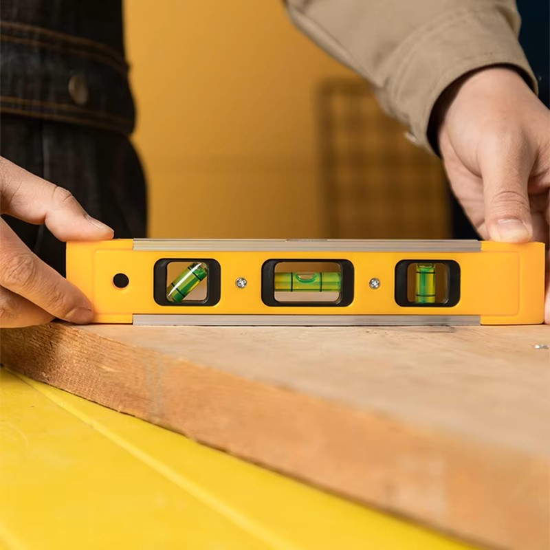 AYMBH Magnetic Spirit Level 230mm/9-Inch – Heavy-Duty Torpedo Level with