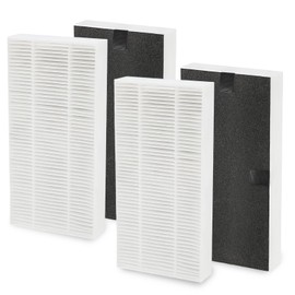 4 Pack for Febreze Air Purifier Filter Replacement Dual Action Filtration System FRF102B, Models FHT170, FHT180, FHT190 and Fit for Honeywell HEPAClean U Filter HRF201B, Models HHT270, HHT290