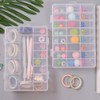 Sorting Box, Portable 24 Grid Clear Hard Plastic Adjustable Jewellery