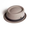 DASMARCA Jack Smoke Wool Felt Winter Porkpie Hat M
