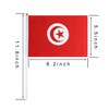 5 Pack Tunisia Tunisian Mini HandHeld Stick Flag,Suitable For Various