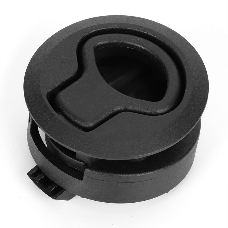 Round Black Flush Pull Slam Latch Deck Hatch Handle Lock