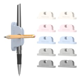 OUTXE 10-Pack Magnetic & Adhesive Pen Holder with Dual Slots - Easy Organize & Access Pencil, Pen, Marker- Perfect for Desk, Wall, Refrigerator, Whiteboard, Clipboard (10 packs colorful)