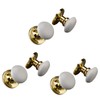 NCL White Door Knobs, Round Passage Door Knob (3 Pack),