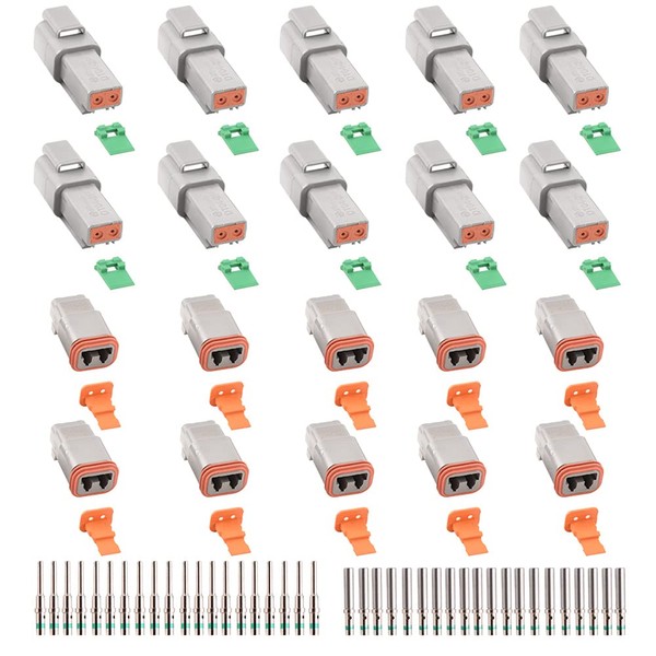 JRready ST6246 Deutsch 2 Pin Connector 10 Sets, DT04-2P DT06-2S