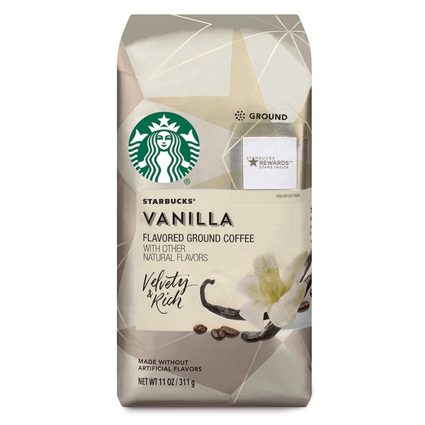 Starbucks Flavored Ground Coffee — Vanilla — No Artificial Flavors — 6 bags (11 oz. each)