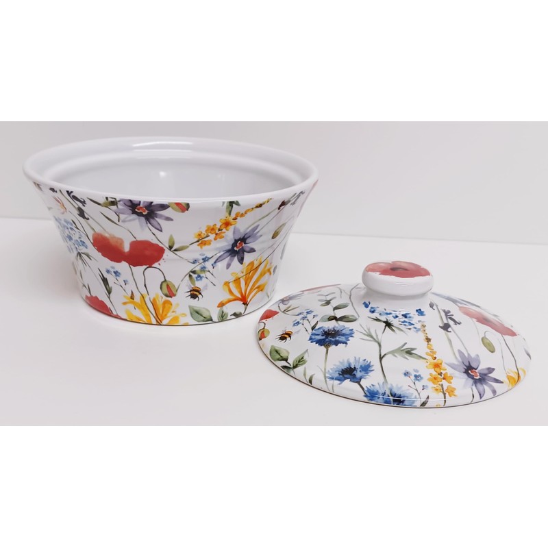 Rainbow Decors Wildflowers Meadow Casserole Dish with Lid 500 ml