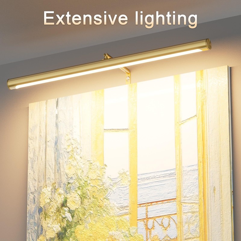 Coinmit 24" Plug in Picture Light 9W Gold Art Light
