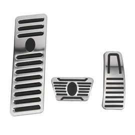 3pcs Accelerator Brake Pedals Foot Rest Plate Waterproof Fireproof Replacement for Maserati Ghibli 2014‑2017