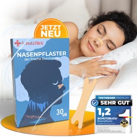 Schutzblick®: Premium Anti-Snoring Nose Plasters Set of 30 - 66 x 19 mm - Effective Snoring Stopper - Nasal Strips for Sleeping - for Restful First Class Sleeping Comfort Thanks to Nose Strips