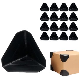 16PCS Black Corner Protector 50MM Plastic Box Corner Protectors For Shipping Packaging Box Edge Guard,Anti-collision Corner Protectors For Furniture & Cabinets
