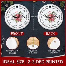 Kilyhome Christian Christmas Ornament Gifts for Women 2024, Faith-Based Ceramic Decor, Religious Ladies Gift Ideas, Home Decorations, Jesus Ornaments, Funny Birthday & Just Because Gifts for Her