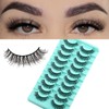 APCYUST Natural Lashes Wispy Eyelashes Fluffy Mink Lashes Naturl Look