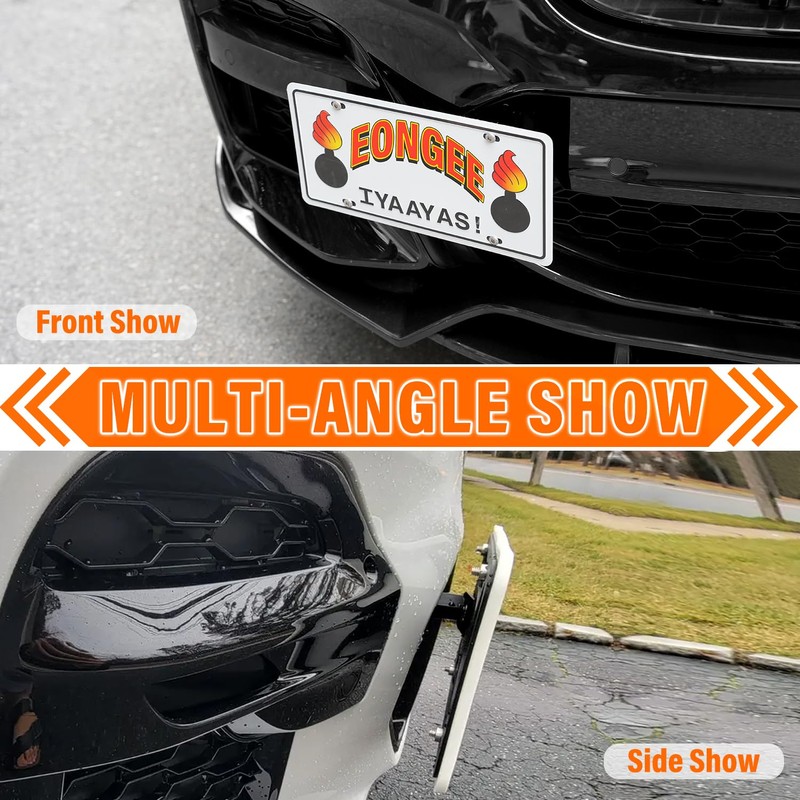 Front License Plate Bracket- Bumper Mounting, No Drill Front License