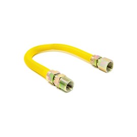 1 inch OD, 12 inch long Gas Connector with 3/4 inch MIP x 3/4 inch FIP Adapter (Click in for more size options) 1'' OD Coated Stainless Steel Dryer/Heater Connector