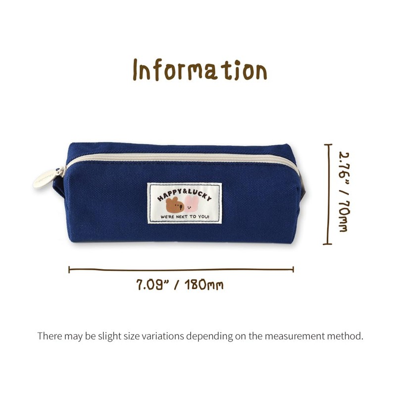 Monolike Pencil case, Happy and Lucky Block Pen Case, Indigo,