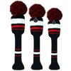 3 or 4 Pack Pom Golf Head Covers for Woods