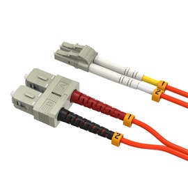 Cable Leader 5m OM2 10Gb LC to SC Duplex 50/125 Multi-Mode Fiber Optic Cable