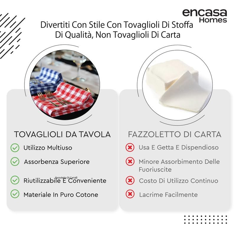 Encasa XO Cotton Napkins Set of 12 | Buffalo Red