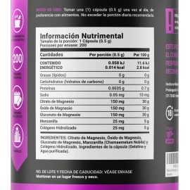 Mezcla Magnesios 200 Caps Citrato Oxido Gluconato Life Sabor