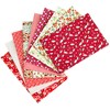 Pack of 9 Red & White 100% Cotton Fabrics for