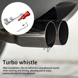 Turbo Whistles for Your Exhaust - Lightweight Aluminum Alloy Exhaust Pipe Roar Maker,Tailpipe Blow Off Valve Accessories, Automobile Resonator for Motorcycles