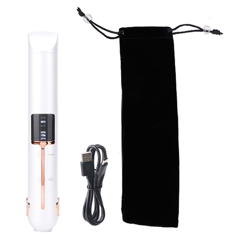 Professional USB Charging Mini Electric Hair Straightener Curler Cordless Hair