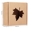 50Pcs Maple Leaf Pattern Kraft Paper Packing Box Small Gift