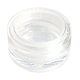 3mL CLEAR THICK WALL Empty SMALL PLASTIC SIFTER JAR for Makeup/Balm/Glitter (3 Sifter Jars)