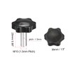 sourcing map Set of 4 Clamping Screws Star Head Star