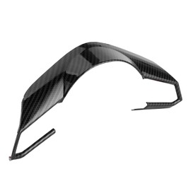 Steering Wheel Trim Cover Auto Car Inner Decoration Fit for Mazda 3 Axela/CX‑4/CX‑5  2017-2019Carbon Fiber Style Glossy Black
