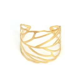 Uwiyo Gold Open Cuff Bangles Open Wide Wire Bracelets Multi-Layer Cross Wire Bangle Bracelet C-Shaped Bracelet Cuff Bangle Bracelets for Women Girls (Gold#13)