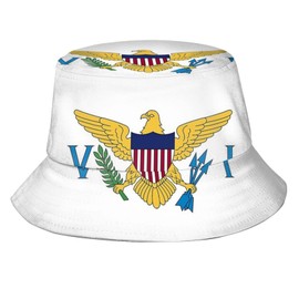Fashion Virgin Islands Flag Bucket Hat Virgin Islander Fisherman Hat Summer Wide Brim Sun Protection Hats for Women Men