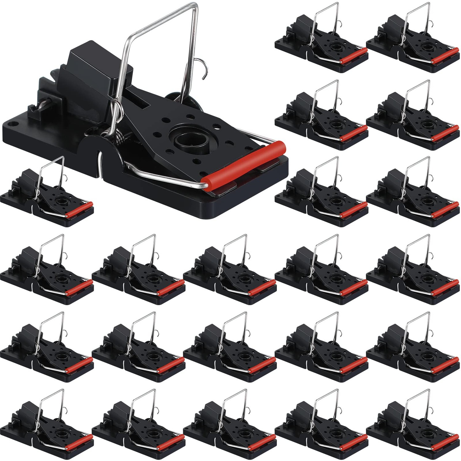 Qualirey 24 Pcs Mouse Traps Plastic Mice Trap House Indoor Rat Trap ...