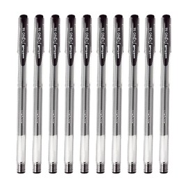 Mitsubishi Pencil UM100.24 Uni-Ballpoint Pen, Standard, 0.02 inches (0.5 mm), UM-100 Black, Set of 10