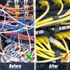 10 Pieces Server Rack Cable Management D Ring Hooks Cable