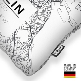 VOID Dublin Map Cushion Cover Sofa Cushion Decorative Outdoor Cushion Decorative Cushion Size: 40 x 40 cm