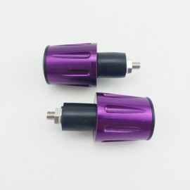 Szmsmy Bike Motorcycle Universal Handlebar End Plug Grip End Anti Vibration CNC Aluminum 22.2mm 7/8" Set of 2 (Purple)