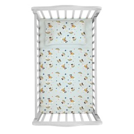 Hermet Crib Sheet Set, Sky Blue, Singola Piccola