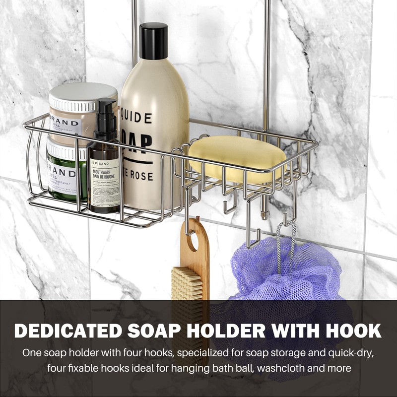 Epicano Anti-Swing Hanging Shower Caddy Stainless Steel 304, Over Head