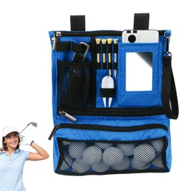 Golf Accessory Pouch | Zippered Valuables Bag,Golf Pouch Organizer Bag, Foldable Storage Bag, Multifunctional Multi Pocket Golf Pocket for Gloves, Cellphone
