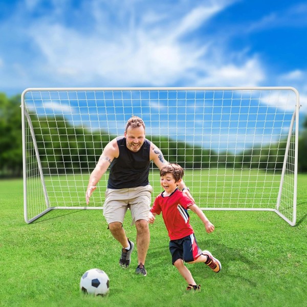 ZYQ 12x6FT Portable Soccer Goal for Backyard Adults w/Net &