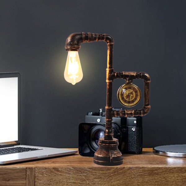 11.81 x 3.94 x 17.32 inch Industrial Style LED Desk