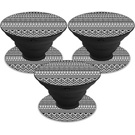 MightySkins Skin Compatible with PopSocket PopSocket - Black Aztec | Protective, Durable, and Unique Vinyl Decal wrap Cover | Easy to Apply, Remove, and Change Styles | Made in The USA