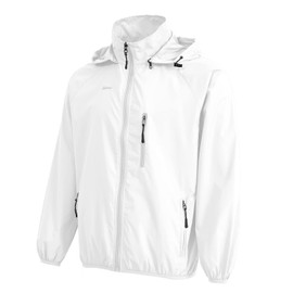 Spmor Men's Lightweight Waterproof Jacket Packable Windbreaker Running Coat White L