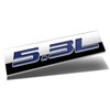 Auto Dynasty Chrome Finish Metal Emblem 5.3L Badge, (Blue Letter)