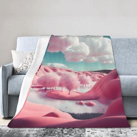 E-RIDES 100x125CM Soft Pink Clouds Blanket, Soft & Cozy for Adults & Kids, Unique Birthday Gift Blanket, Perfect Home Decor Blanket, Ideal for Couch, Bed, Office, Travel, All Seasons