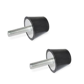 Ganter Normelemente GN 253-32-M8-30-55 Stop Buffer with Screw Black Thread d2: M8x30